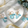 MORSUNBELA Keychain Key chains Letter Blue Key Chain Butterfly Keychains