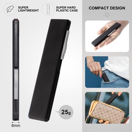 OuShiun 2 Pack Folding Reading Glasses Ultra-thin Travel Handy Readers Flat Computer Eyewear with Compact Case Foldable Portable for Women Men(+1.0)