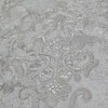 Gray Brass Metallic Distressed Pearl Plaster Textured Victorian Damask Wallpaper