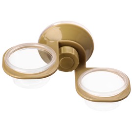 AQUANEAT 2 Packs Crested Gecko Feeding Ledge Reptile Food Water Dish Gecko Food Dish with 42 Packs Plastic Cups