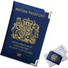 ORCHIDS British Passport Wallet PU Leather Passport Holder Cover for