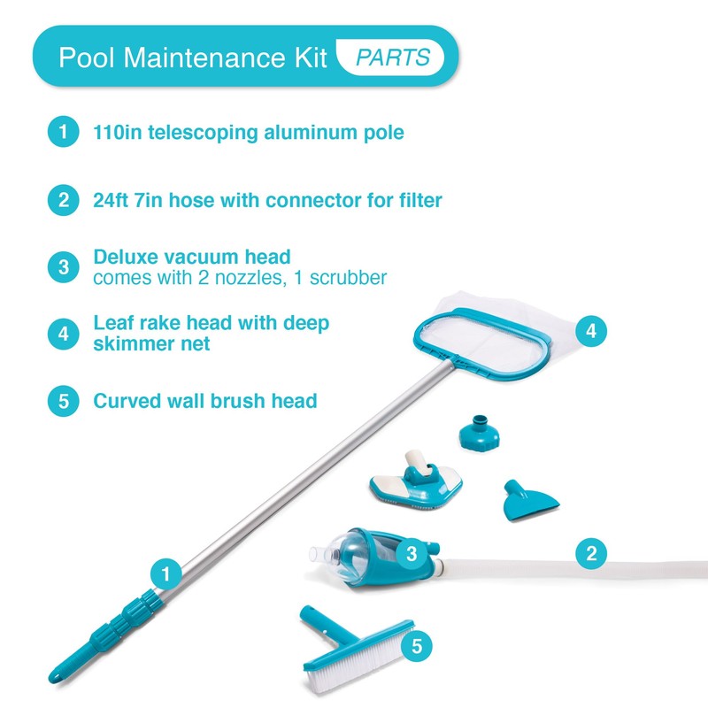 Intex 28003E Deluxe Above Ground Pool Maintenance Kit for Minimum