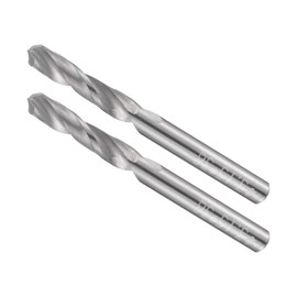 CoCud Solid Carbide Drill Bits, 2.65mm Diameter, K35 Tungsten Carbide Precision Short Length Twist Drill Bits - (Applications: for Stainless Steel Alloy Metal), 2-Pieces