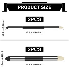 Pack of 4 Sketch Sponge Pens, Blending Sponge Pens, Sketch Paper Wiper, Washable, Double-Ended Painter, Special Highlight Pen, Tools for Sketching, Drawing, Correcting, Brightening and