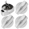 SPARES2GO Chrome Silver Switch Knob for Belling Oven Cooker Hob