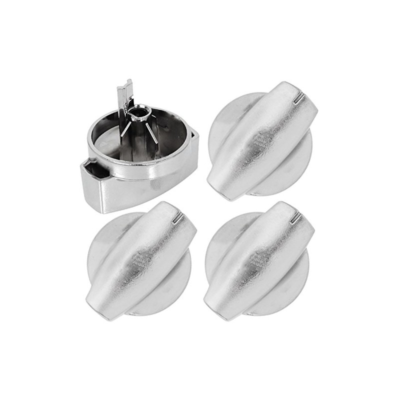 SPARES2GO Chrome Silver Switch Knob for Belling Oven Cooker Hob