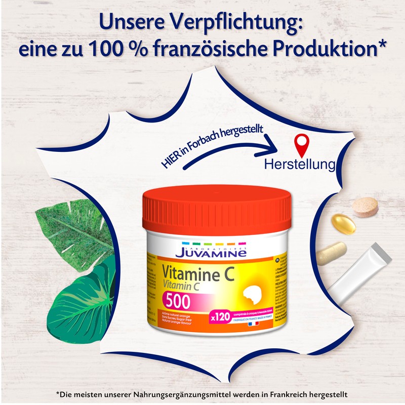 JUVAMINE - Vitamin C 500 mg - 120 Kautabletten -
