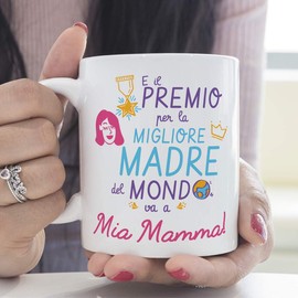 MUGFFINS Tazza Mamma - E Il Premio per la Migliore Madre del Mondo va a mia Mamma (Modello 3) - Idee Regali Originali Festa della Mamma