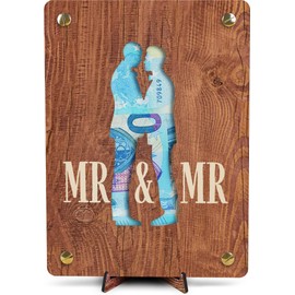 Schwule Hochzeit - XL Geldgeschenk aus Holz inkl. Ständer | Hochzeit Schwul - Schwule Hochzeitskarte, Hochzeitsgeschenke Für Schwule, Geschenk Schwule Hochzeit, Mr & Mr Hochzeit,