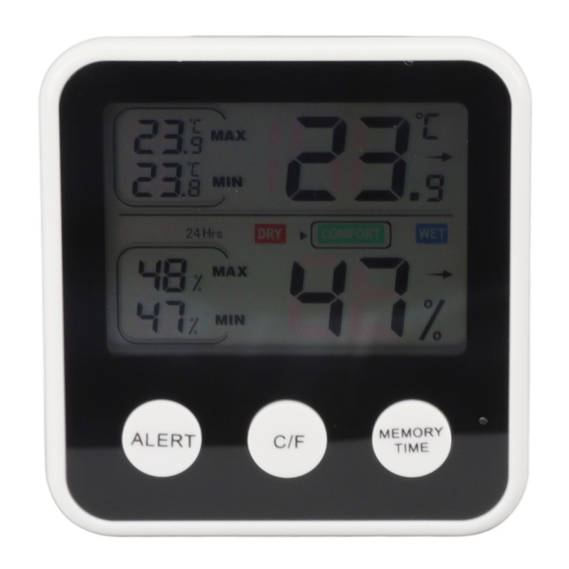 Room Thermometer 3.7in LCD Display High Accuracy Comfort Level Indicator