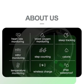 ciciglow Smart Ring Health, Lightweight Fitness Ring, Smart Oura Ring for Man and Women, Sleep Status Body Temperature Health Data Detection (#9)