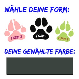 teddyfamily Paw Sticker Set, 4 to 32 Paws, Choose Shape, Colour, Size and Quantity, Paw Stickers Dog Paw Cat Paw Cat Dog