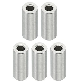 PATIKIL M3 Stainless Steel Spacers, 5 Pcs Metal Spacer Stainless Steel 3.1mm ID x 6mm OD X12mm L Stainless Steel Spacers Screw Standoff Round for 1/8 Inch or M3 Screw Bolts