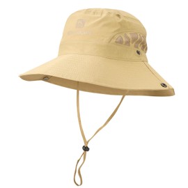 AYPOW Sonnenhut Outdoor Herren Damen, wasserdichte Faltbar Safari Hut mit Kinnband, UV Schutz Breite Krempe Angelhut Wanderhut Einstellbar Winddicht Leicht Buschhut Fischerhut Bucket Hat