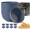 HOTEC BPA Free Unbreakable Wheat Straw Cereal Bowls - Microwave