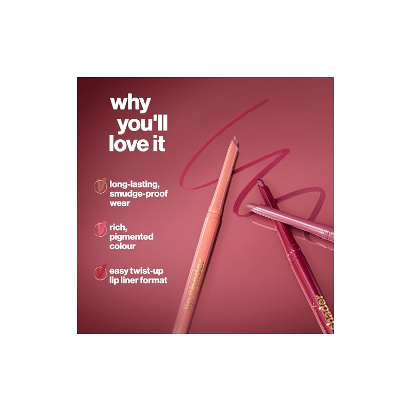 Max Factor Lip Shader, 30 Pink Thread, Twist-up Lip Liner,