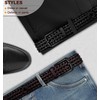 BULLIANT Men Belt 2Pack,Braided Woven Leather Belt For Men Golf