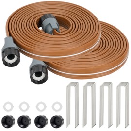 LINEX Sprinkler Soaker Hose 20 ft 2 pack for Garden, Watering Hose with Holes, High-Efficiency Sprinklers System for Lawn and Garden with Staples