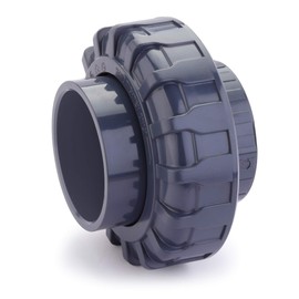 Hydroseal PVC Pipe Fitting, 4" Union Jetstream, Schedule 80, Grey, EPDM O-Ring, Socket x Socket, F1970, SCH80 (4")