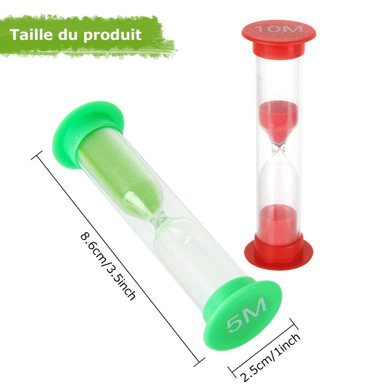 GOYADA Set of 36 Sand Timers, 6 Colours, 30 S/1