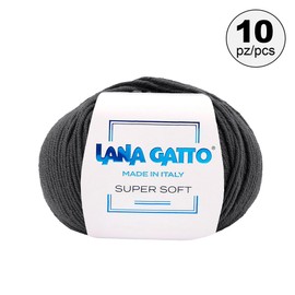Super Soft Yarns for Crocheting and Knitting 100% Merino Wool Soft Yarn, Extrafine Wool Made in Italy by Lana Gatto Super Soft Line, 18 oz 1370 yd (10, Lilac - 10180)