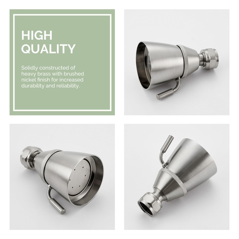 Angle Simple Shower Head, Brass High Flow Shower Sprayer Head,