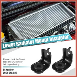 ACROPIX 2pcs Upper Radiator Bracket with Rubber Cushion Bushing Radiator for Honda Civic 2006-2011 for Honda Fit 2009-2013 No.74171-SNA-A00 Car Parts