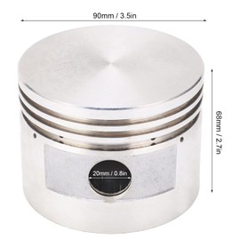 Air Compressor Piston,90mm Piston Light Weight,Aluminum Connecting Rod Oil Gas Ring Pump Accessories Mechanical Equipment