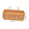 iplusmile Rattan Onion Storage Basket Woven Hanging Basket Wall Mount