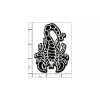 Patchwork Paradise Scorpion Black & White Embroidered Iron On Patch