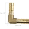 5pcs 8mm Brass Barb Elbow 90 Degree Male Thread Connector