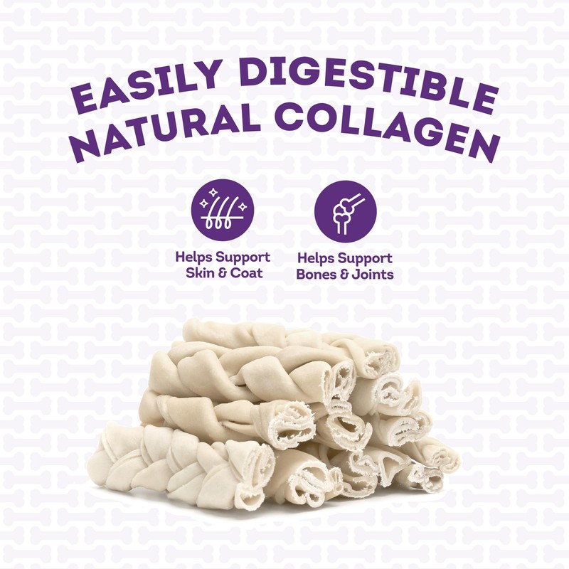 Treatly USA Collagen Braids Assorted Dog Chew Treats - Natural