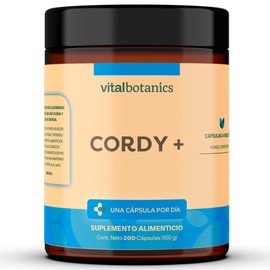 Mega Cordyceps. Hongo Cordyceps 100% Puro. 200 Capsulas de 500mg (Más de 6 meses). VitalBotanics. Hongo Adaptogeno para Deportistas de Alto Rendimiento. Libre de Gluten y Aditivos. Apto Dieta Keto.