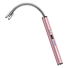 RONXS Electric Lighter, Candle Lighter Rechargeable Type C Lighters Plasma Arc Lighter with LED Battery Display, Flameless Long Lighter for Candles Grill BBQ Camping Fireworks