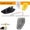 KENRTIR Clear Lens Dual Color Amber/White Front Fender Side Marker