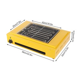 awolsrgiop Portable Outdoor Barbecue Grill, Electric Grill 1500W Electric Indoor Grill with Temperature Control 4.2ft Long Power Cable Fast Heat for Home, Commercial Grill BBQ, Camping