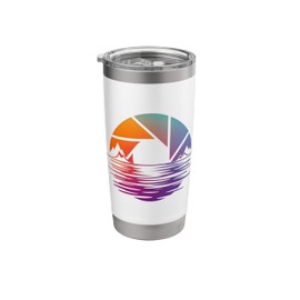 Camera Mode Dial Sunset Design Stainless Steel Insulated Tumbler