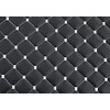 2 Door Panels Eco Leather Black with White Stitching Mats