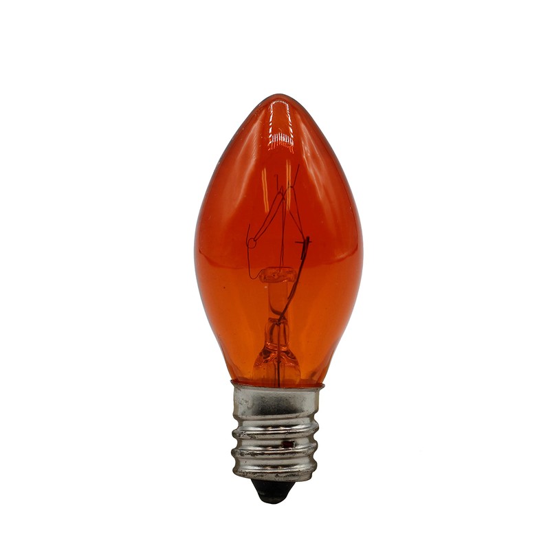 Creative Hobbies® Transparent Orange C7 Light Bulbs - 7 Watt,