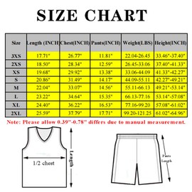 #24 Basketball Jerseys Outfit Tank Top Track Shorts Sport Sets Uniforms with Wristbands for Fans Kids Boys Youths XL Purple