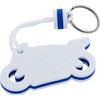 Motorcycle Foam Keyring, white / blue