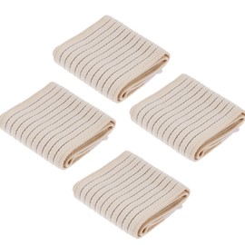 SEIWEI Elastic Wrist Brace, Pack of 4, Breathable Compression Wristbands, Carpal for Men and Women, Gym, Sports, Workout, Tennis [Beige]