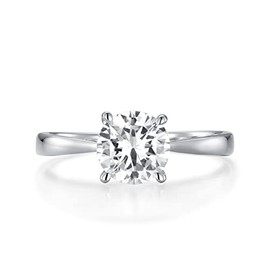 Ladies Wedding/Engagement Solid Sterling 925 Silver 2 Carat Sapphire Solitaire Ring (M)