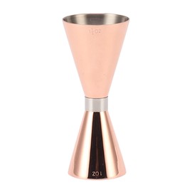 Cóctel Jigger Copa Medidora de Barra de Acero Inoxidable 304 de Doble Extremo con Escala para Fiesta en Casa Mano de Obra Fina (Oro rosa)