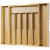 Kitsure X-Large Thickened Silverware Organizer - Expandable Bamboo Kitchen Drawer