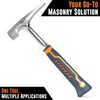 Mutt Tools Professional Brick Hammer - 20oz Heavy Duty Masonry