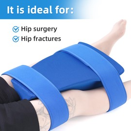 TYYIHUA Hip Abduction Pillow - Hip Surgery Pillow with Pillow Cover - Comfortable Foam Pillow for Hip Replacement Surgery After (Medium)