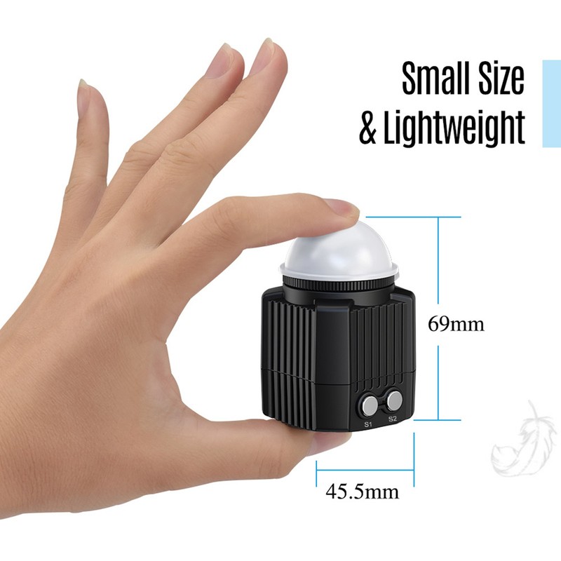 Mini Rechargeable LED Video Light Diving Photography Lamp Underwater 60M