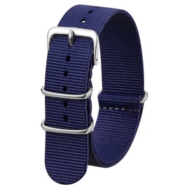 GARRULAX Nylon Watch Bands Straps Replacement for Men Women Width 18mm,20mm,22mm (2 Pack) (22mm, Navy+Black)