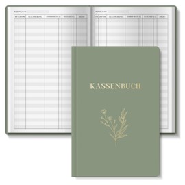 BIROYAL Cash Book A5, 128 Pages Household Book for Registration, Financial Planner & Expenses Tracker | Budget Planner & Income Expenses Book | Cash Books for Small Business and Self-Employed (Green)